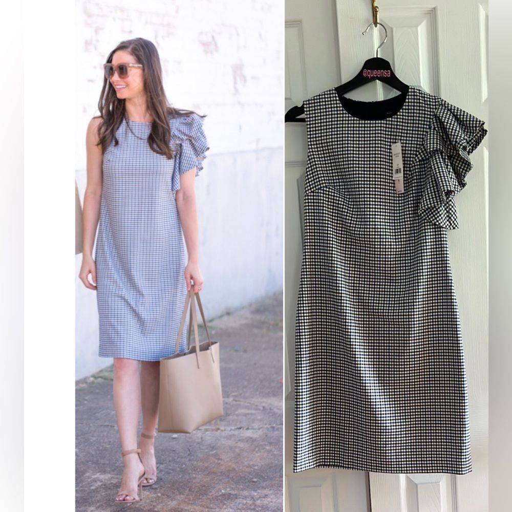 Banana Republic Asymmetrical Ruffled Sheath Dress
